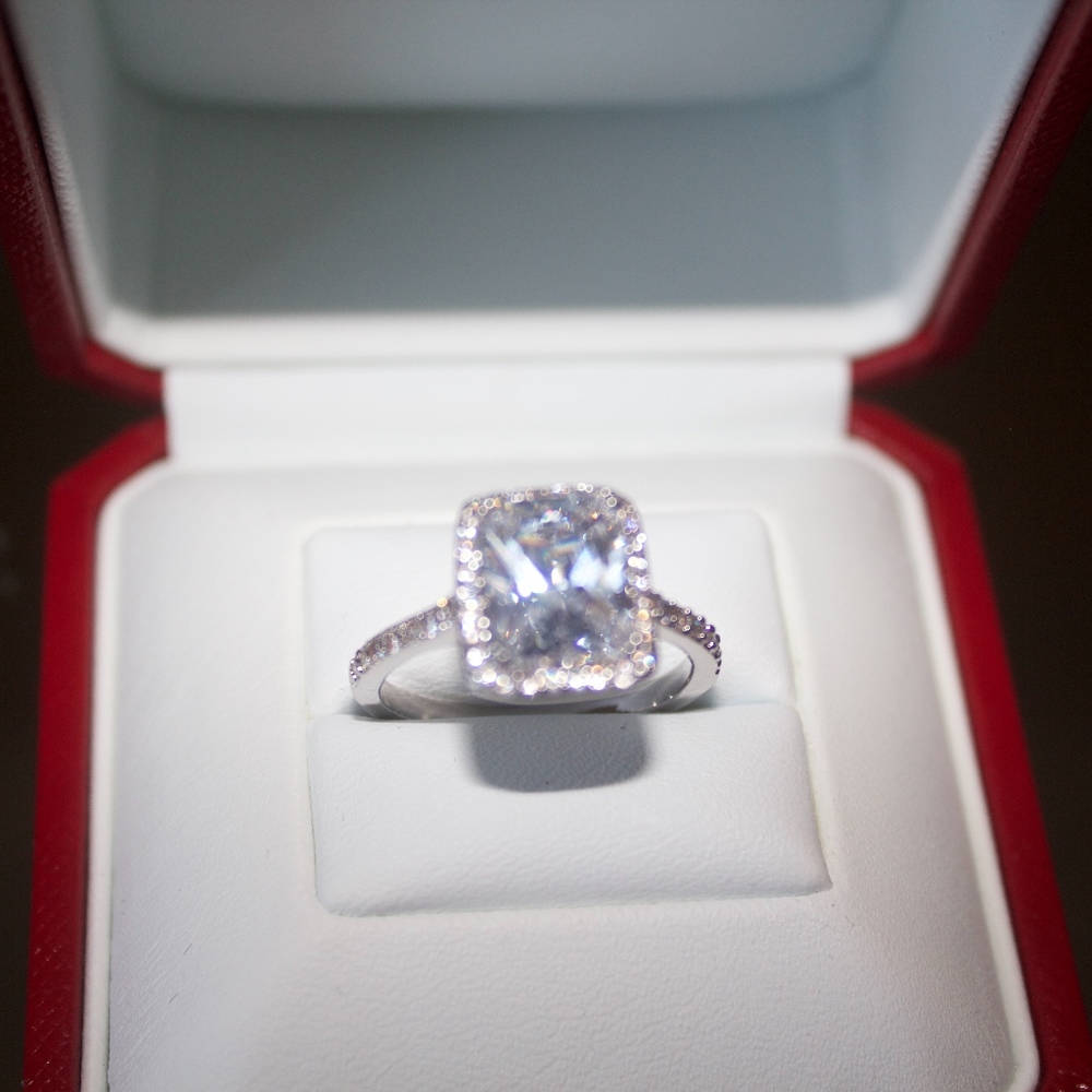 14kt Gold Dipped Stunning Topaz Engagement Ring - image 7